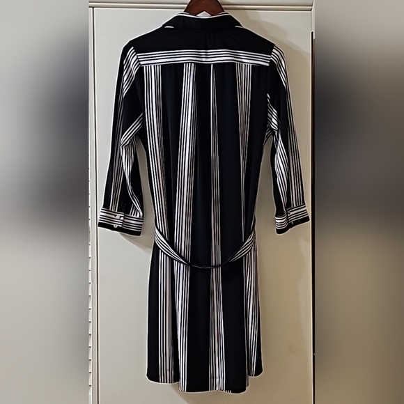 Inc International Concepts Black Striped Shirt Dress XL - Picture 2 of 3